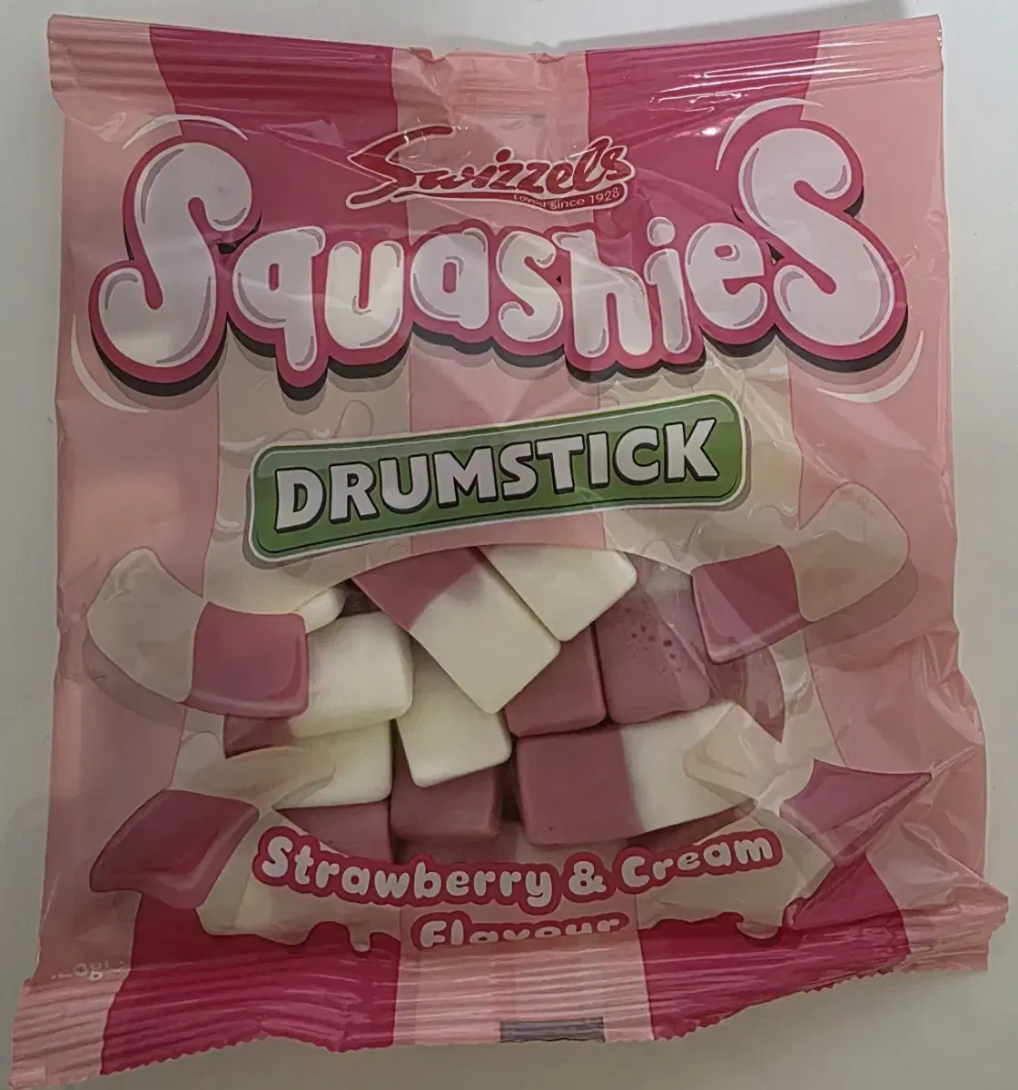 Sarris Squashies 드럼스틱 딸기크림맛